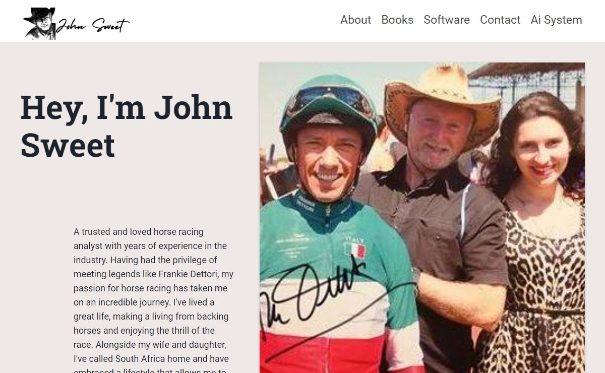 Home: John Sweet Horse Racing Analyst