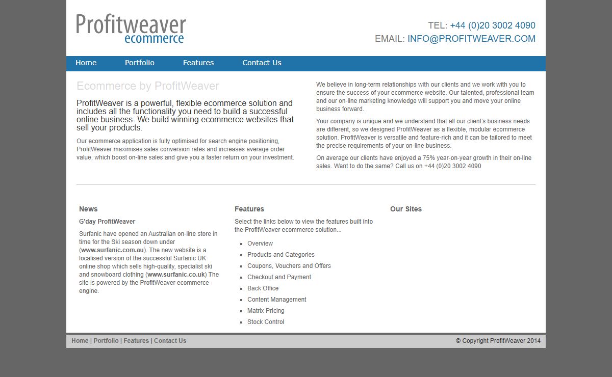 eCommerce solutions by Profitweaver