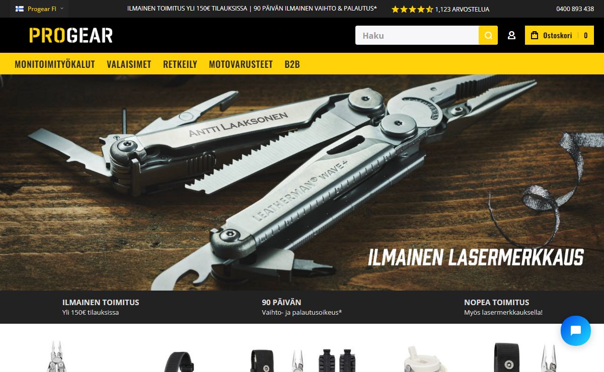 PROGEAR - Leatherman, Ledlenser, Fenix - Työkalut ulkoiluun