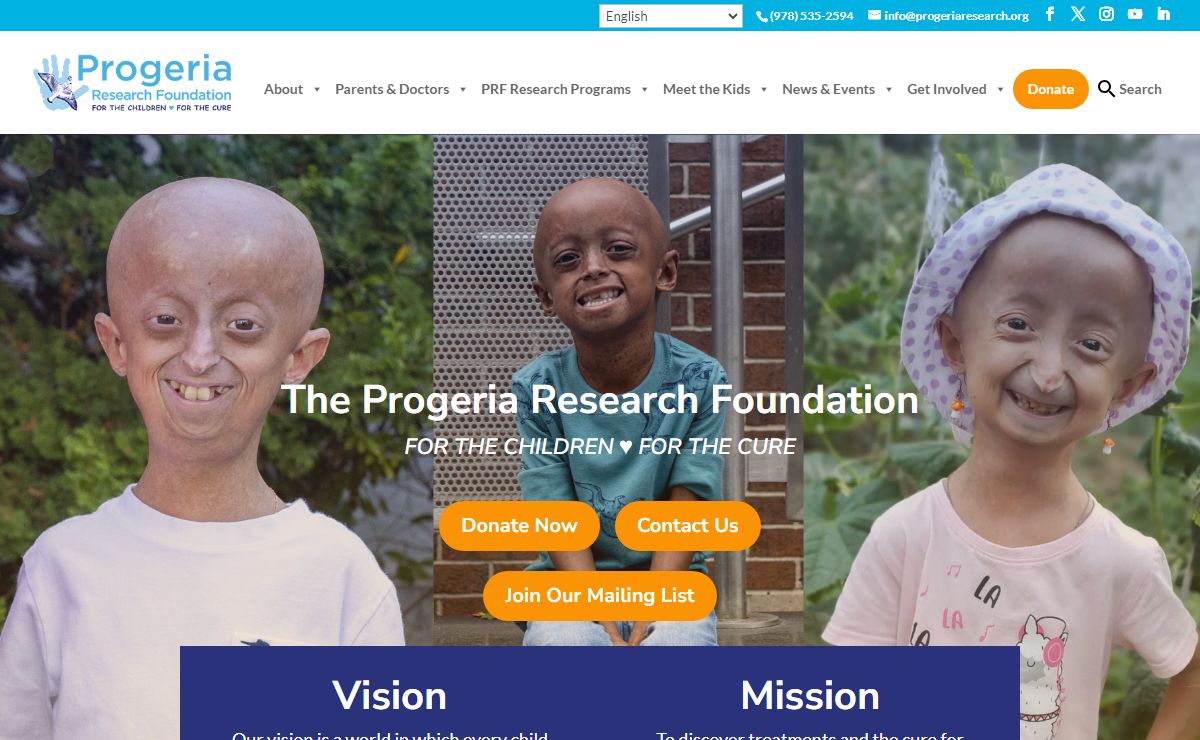 The Progeria Research Foundation - For the Children ♥ For the Cure