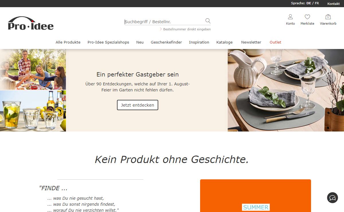 Proidee.ch: Gefunden. Gekauft. Geliebt.