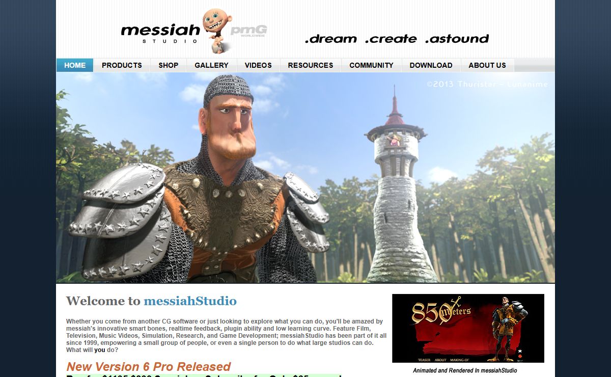 messiahStudio Animation and Rendering Software