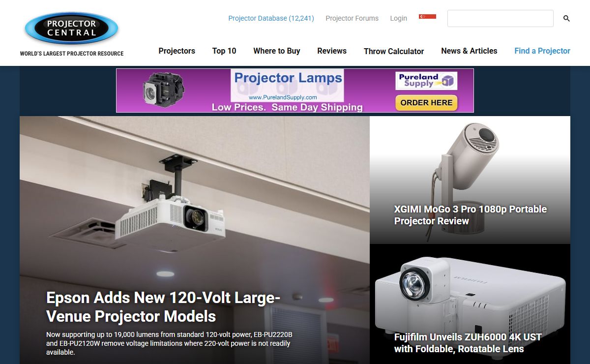 Projectors, Projector Reviews, LCD Projectors, Home Theater DLP Projectors at ProjectorCentral.com
