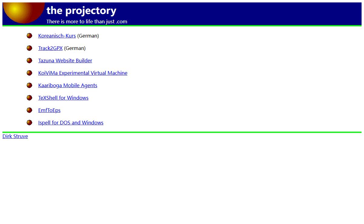 The projectory, a directory of projects.