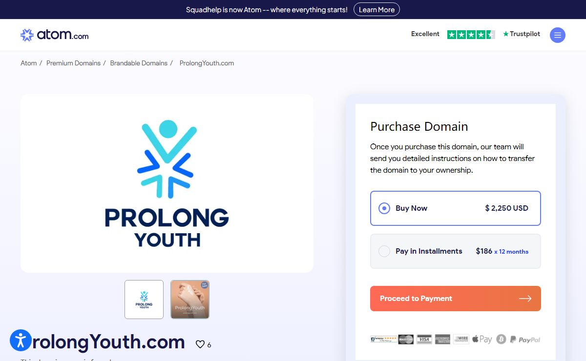 ProlongYouth.com is for sale