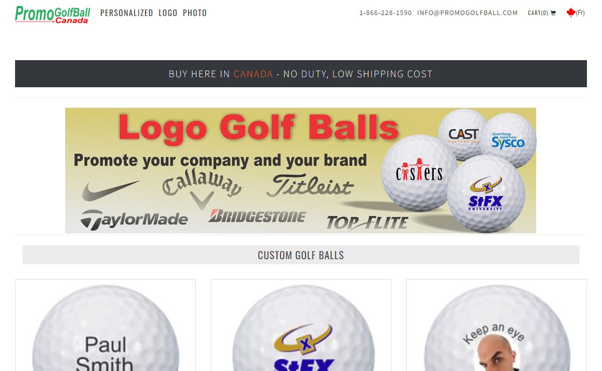 Personalized logo golf balls printed on major brand - Canada