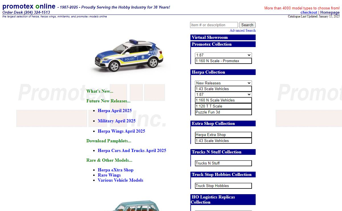 Promotex Online - Largest Selection of Herpa, Herpa Wings, Minitanks and Promotex models online