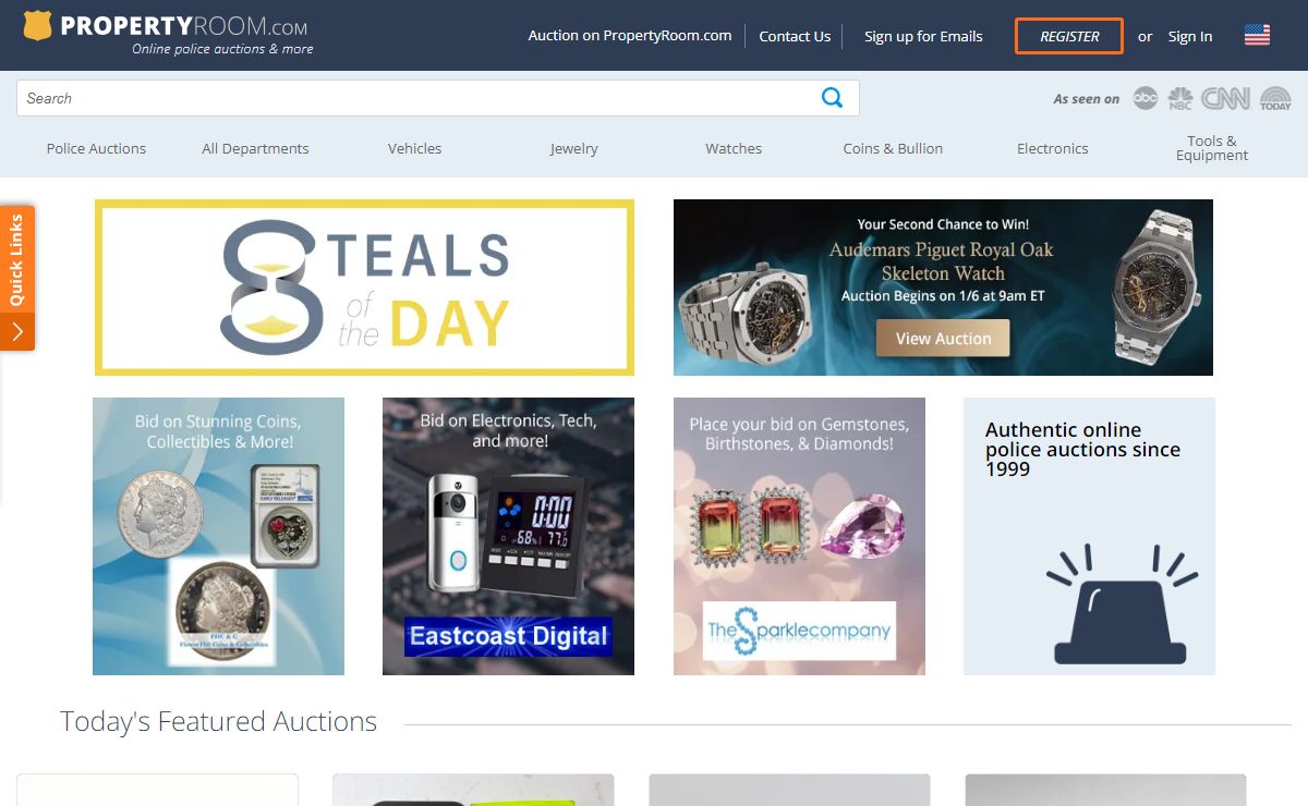 Online Auctions for Jewelry, Watches, Coins & Bullion, Electronics, Fashion, Fine Art, Vehicles,Cars and More! Great Deals, Buy Now | PropertyRoom.com