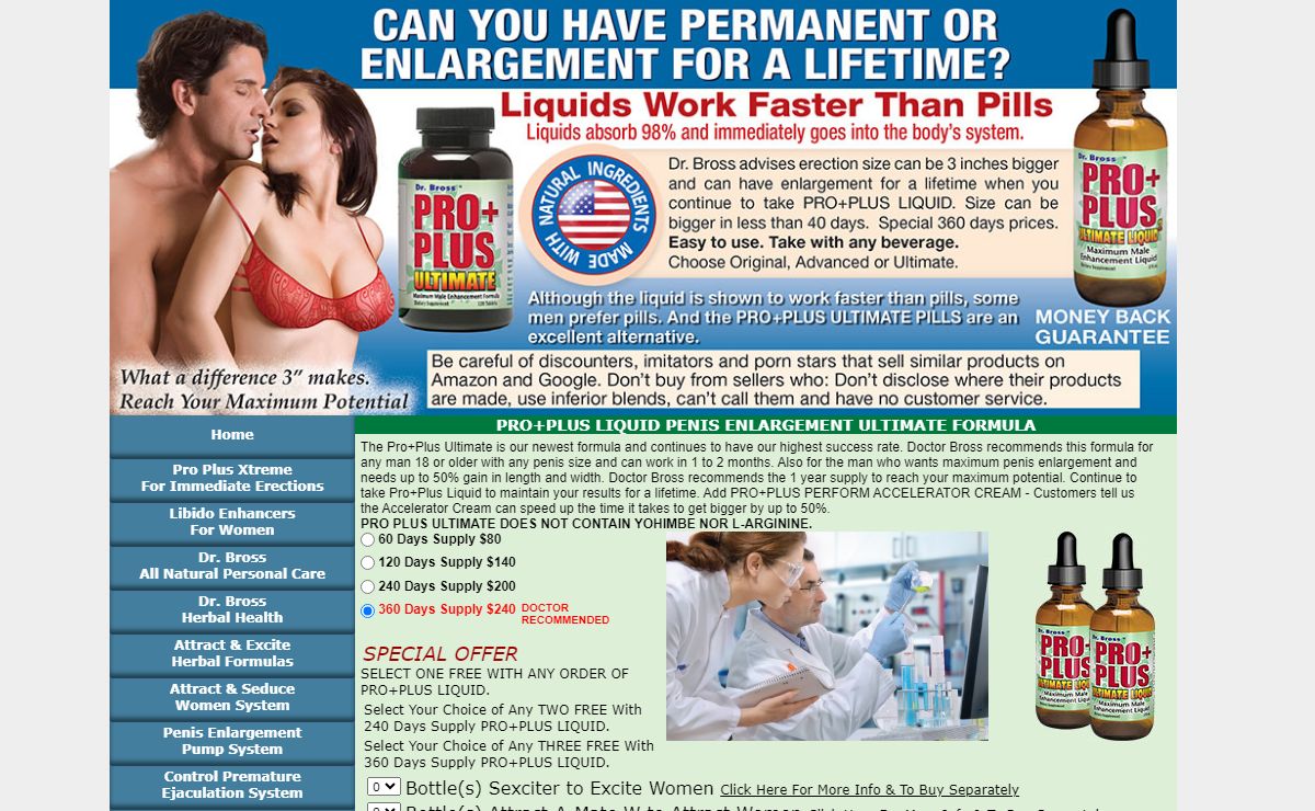 Pro Plus Med Penis Enlargement Liquid