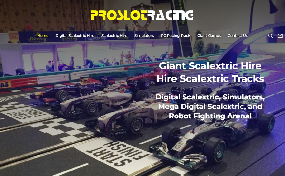Giant Scalextric Hire | For Hiring Giant Scalextric Tracks, Cars and Parts