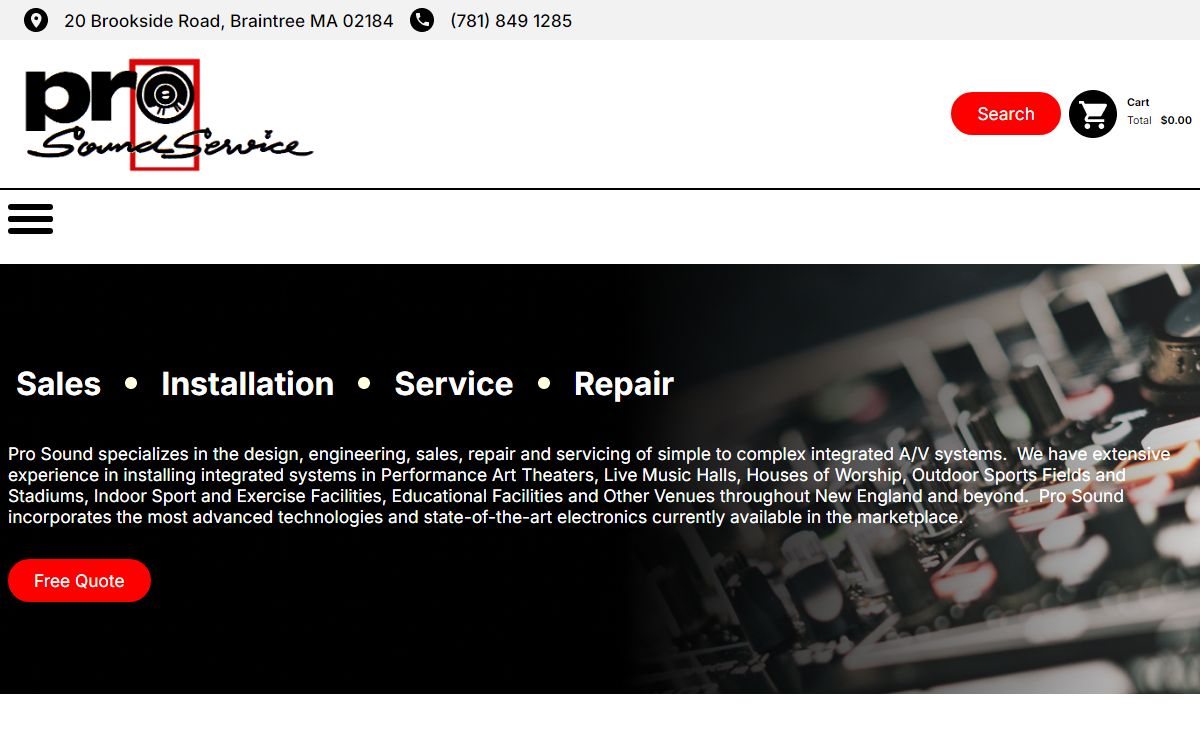 Pro Sound Service, Inc. | Pro Audio Video Sales, Repair & Installation in Boston
