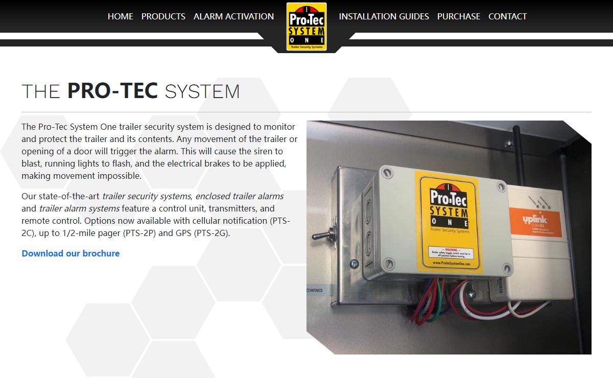 Pro-Tec System One – Trailer Security Alarms