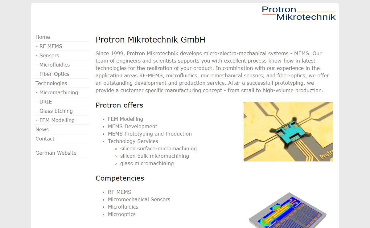 Protron Mikrotechnik GmbH - The MEMS Company