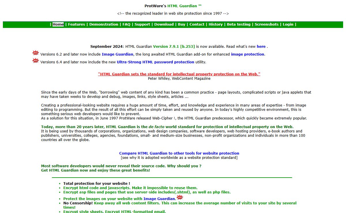 Encrypt HTML source, Javascript, ASP. Protect links & images. HTML encryption