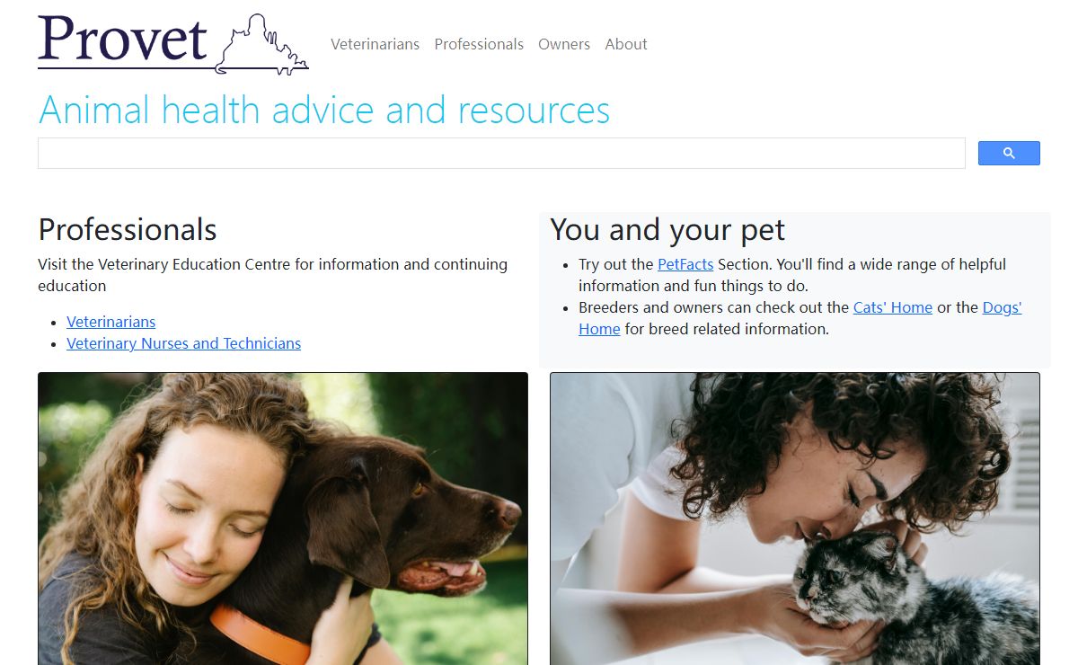 Provet - Animal health advice and resources for veterinarians and owners