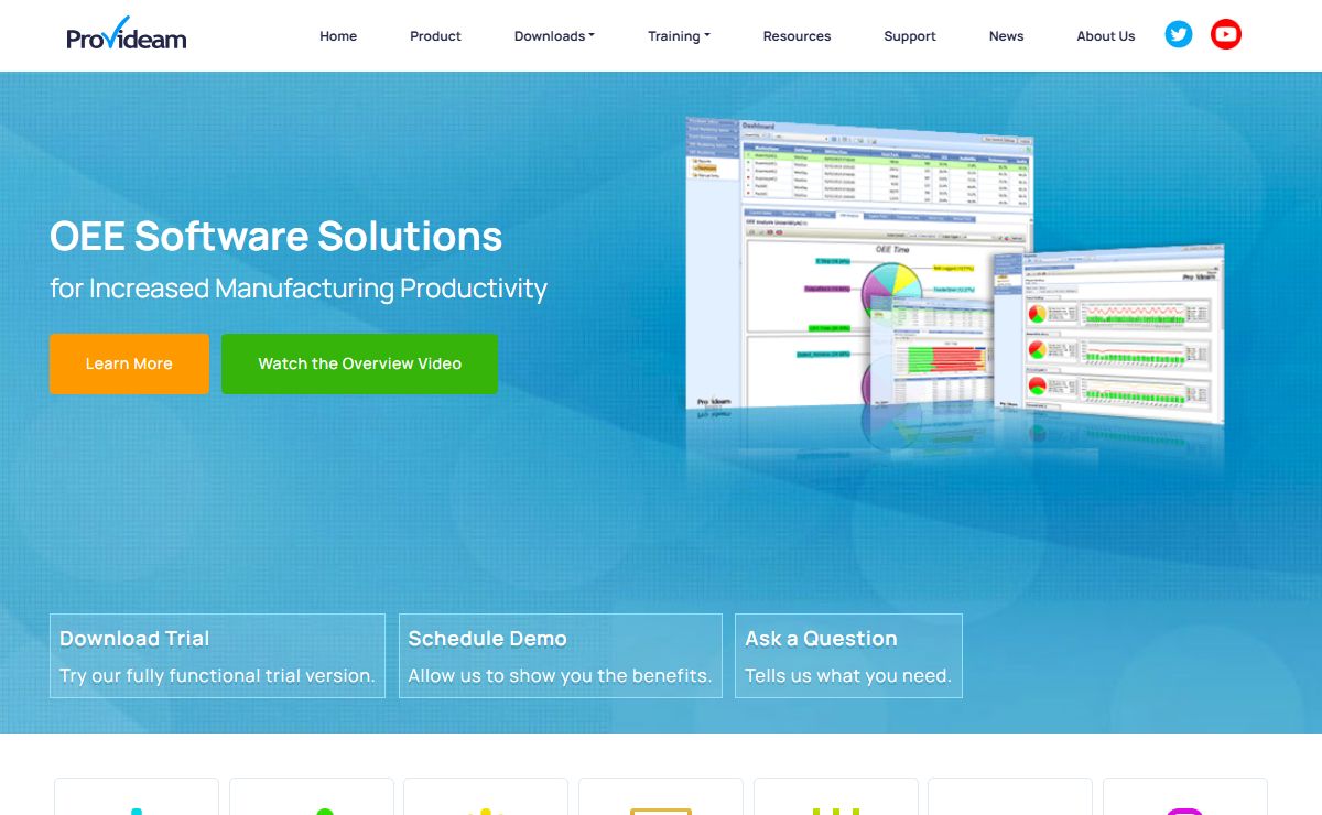 Provideam - OEE software for extra productivity in manufacturing UK, Ireland and worldwide