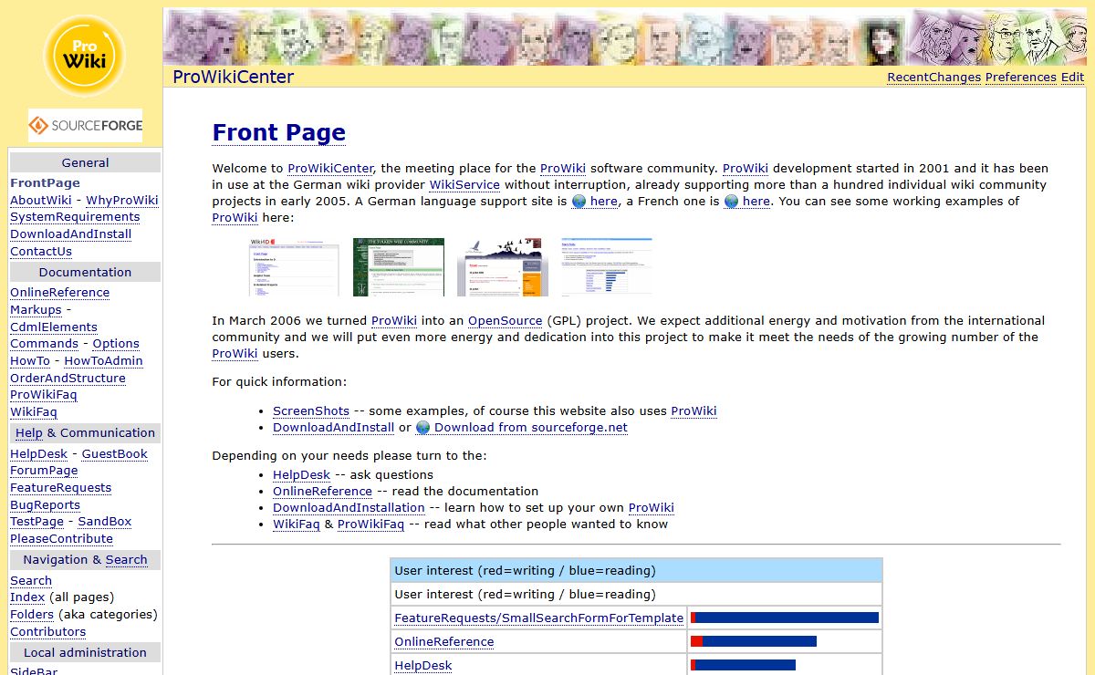 ProWikiCenter: FrontPage