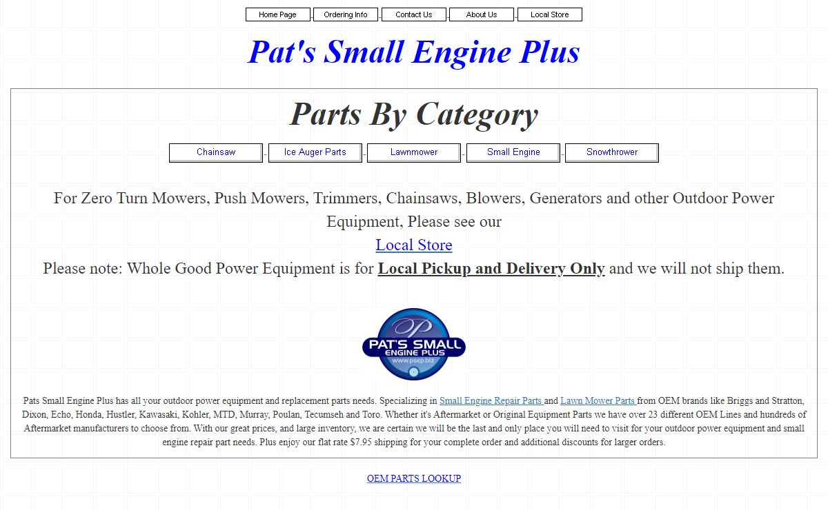 Small Engine Parts, Lawn Mower Parts, Marine Parts, ATV Parts, Dirt Bike Parts, Snowmobile Parts and More.