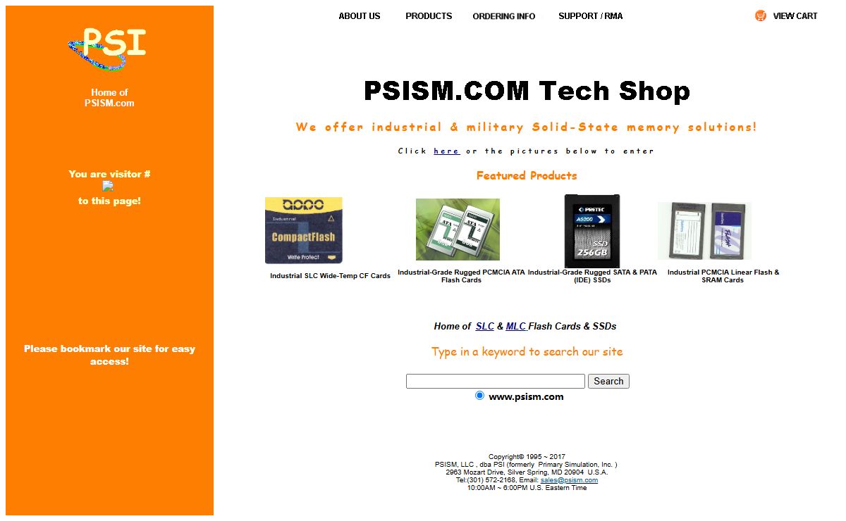 PSISM.COM : PCMCIA & Industrial Flash Storage Products: where you get solutions and receive the product information!