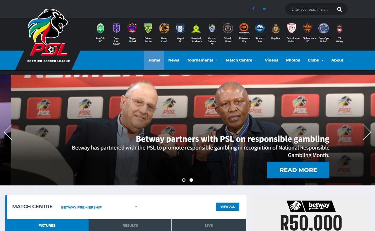 Premier Soccer League - www.psl.co.za - official website
