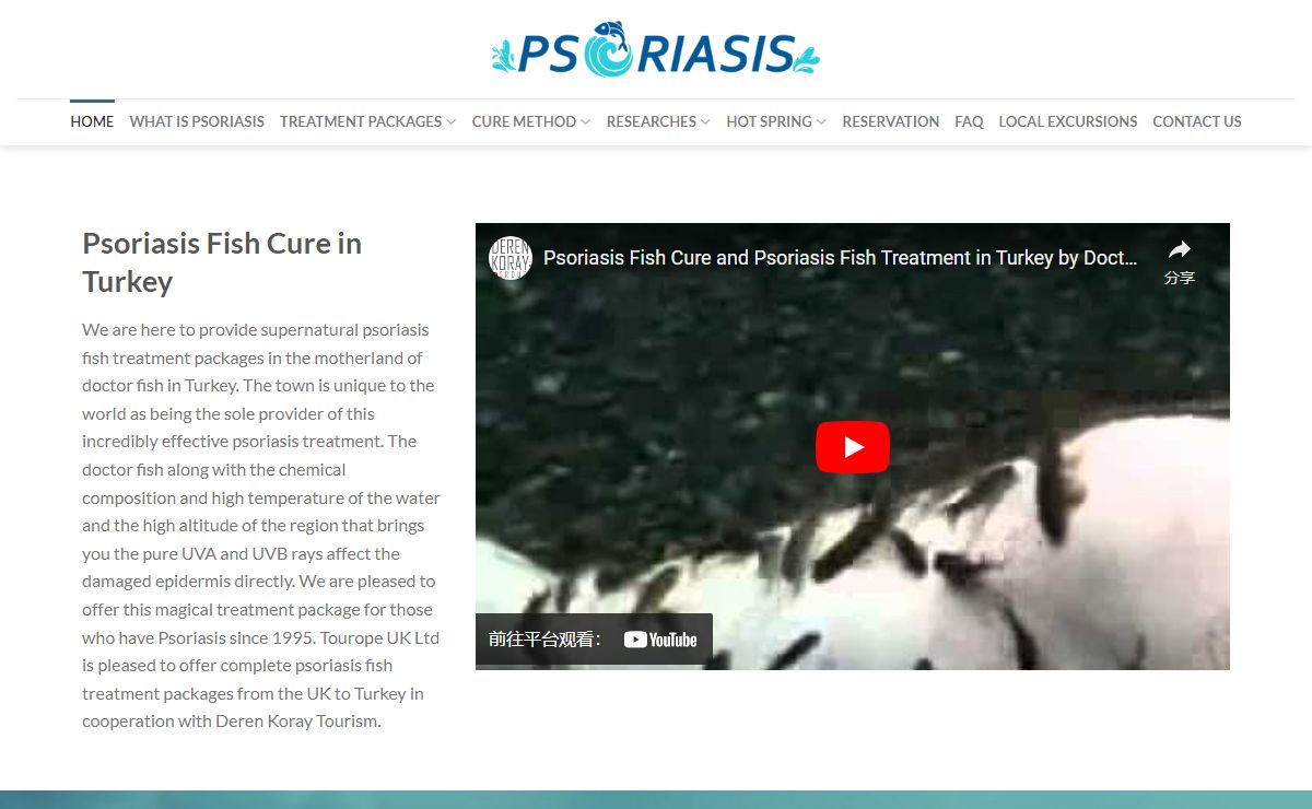 Psoriasis Fish Cure in Turkey