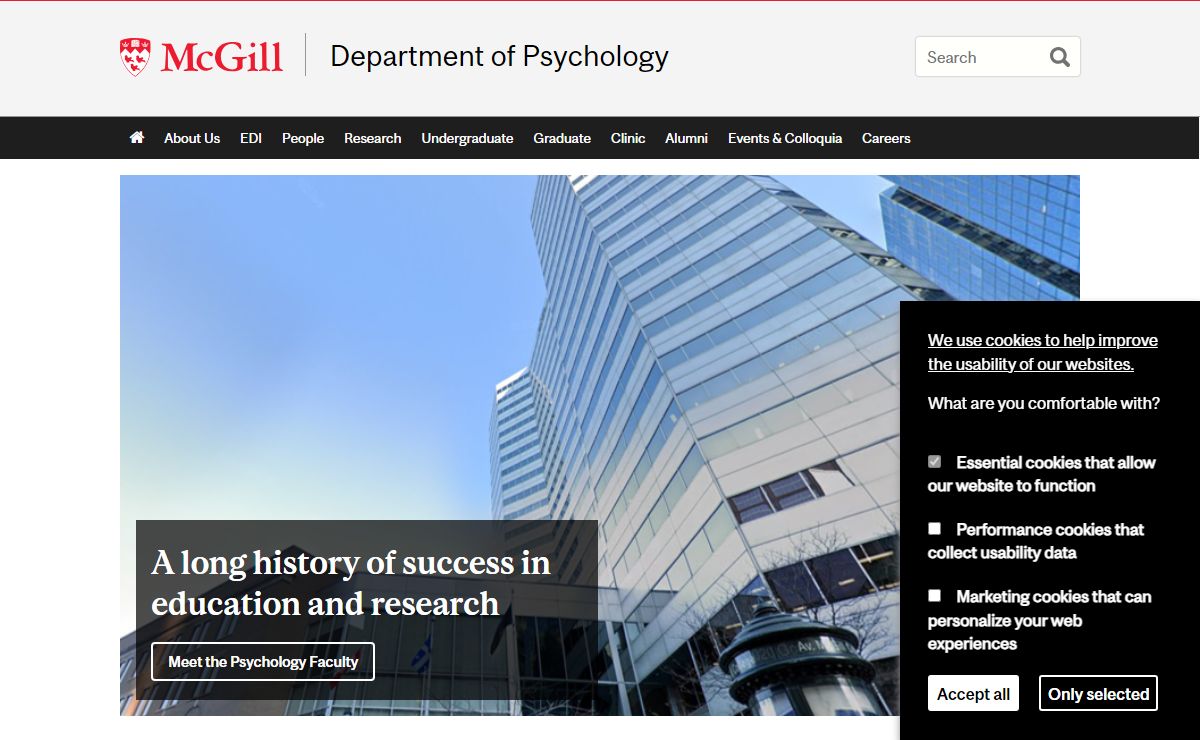 Department of Psychology - McGill University