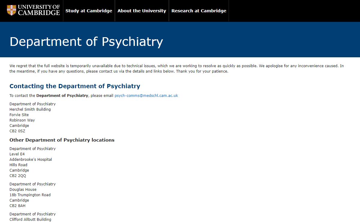 Department of Psychiatry