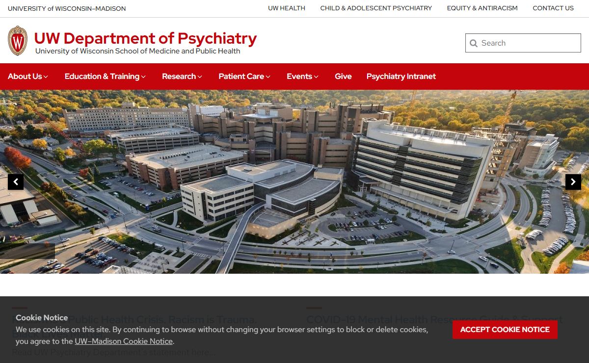 UW Department of Psychiatry – University of Wisconsin School of Medicine and Public Health – UW–Madison