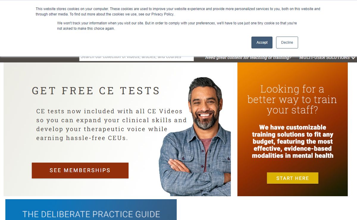 Psychotherapy.net: Training videos for mental health professionals