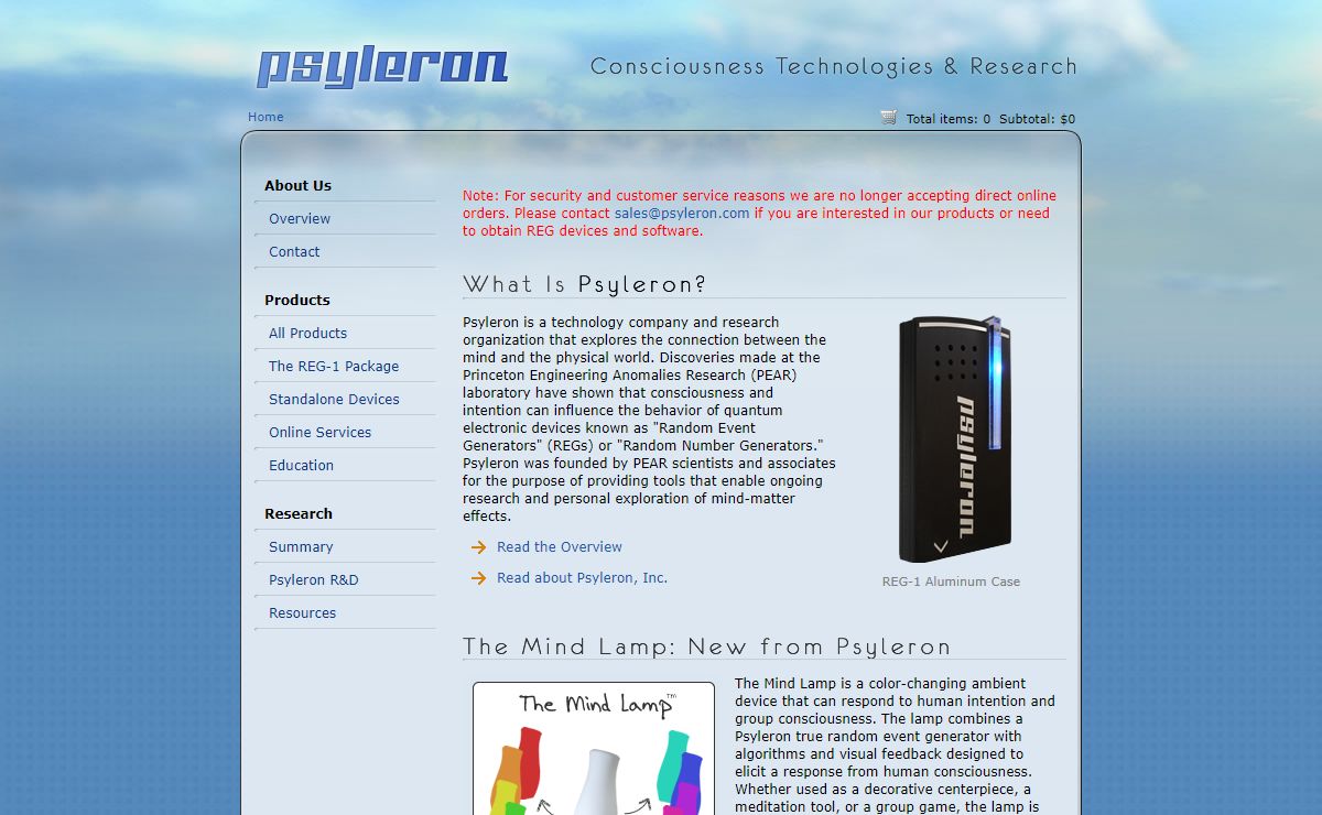 Psyleron, Inc. - Consciousness Research and Technologies using Random Event Generators