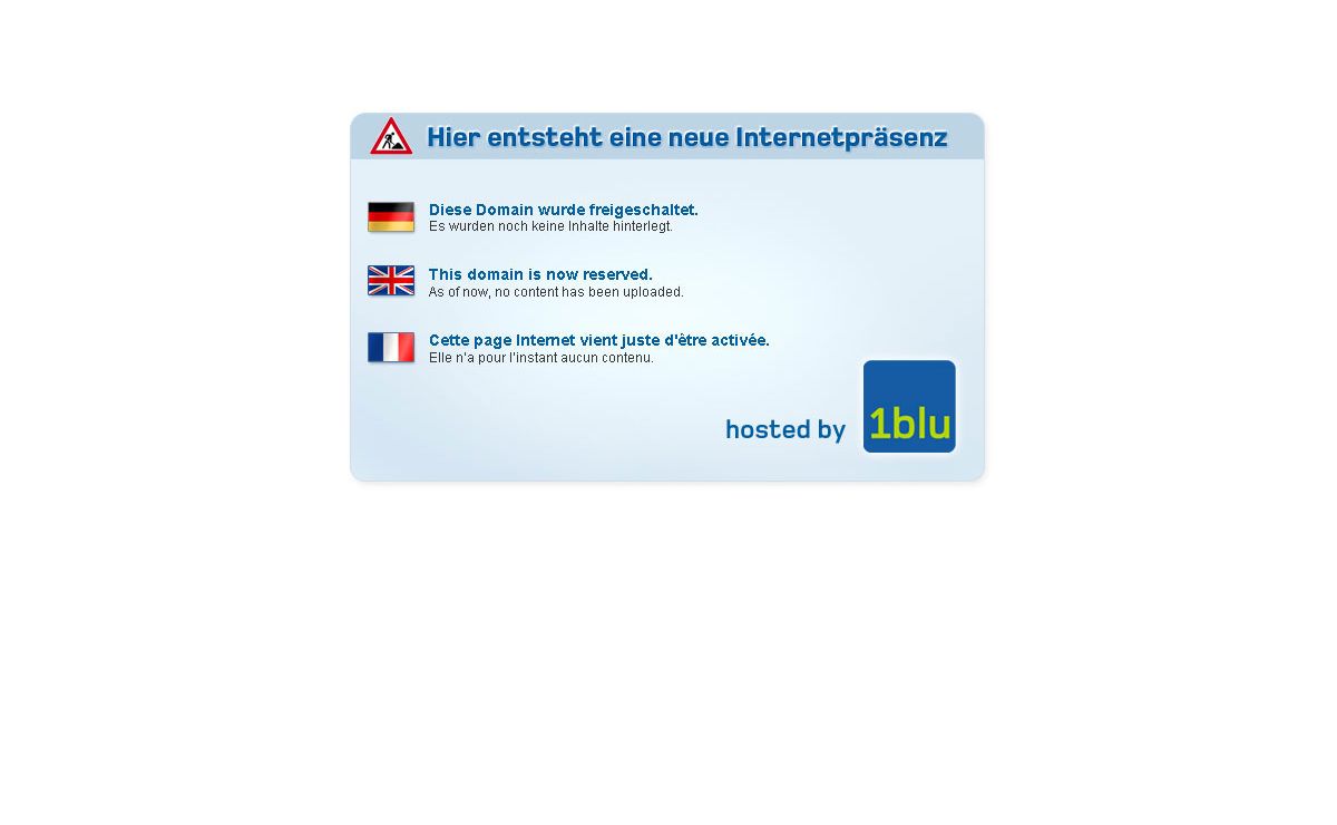Hier entsteht eine neue Internetpräsenz - hosted by 1blu