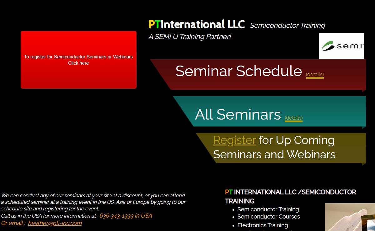 Pt international,inc. - Semiconductor Training