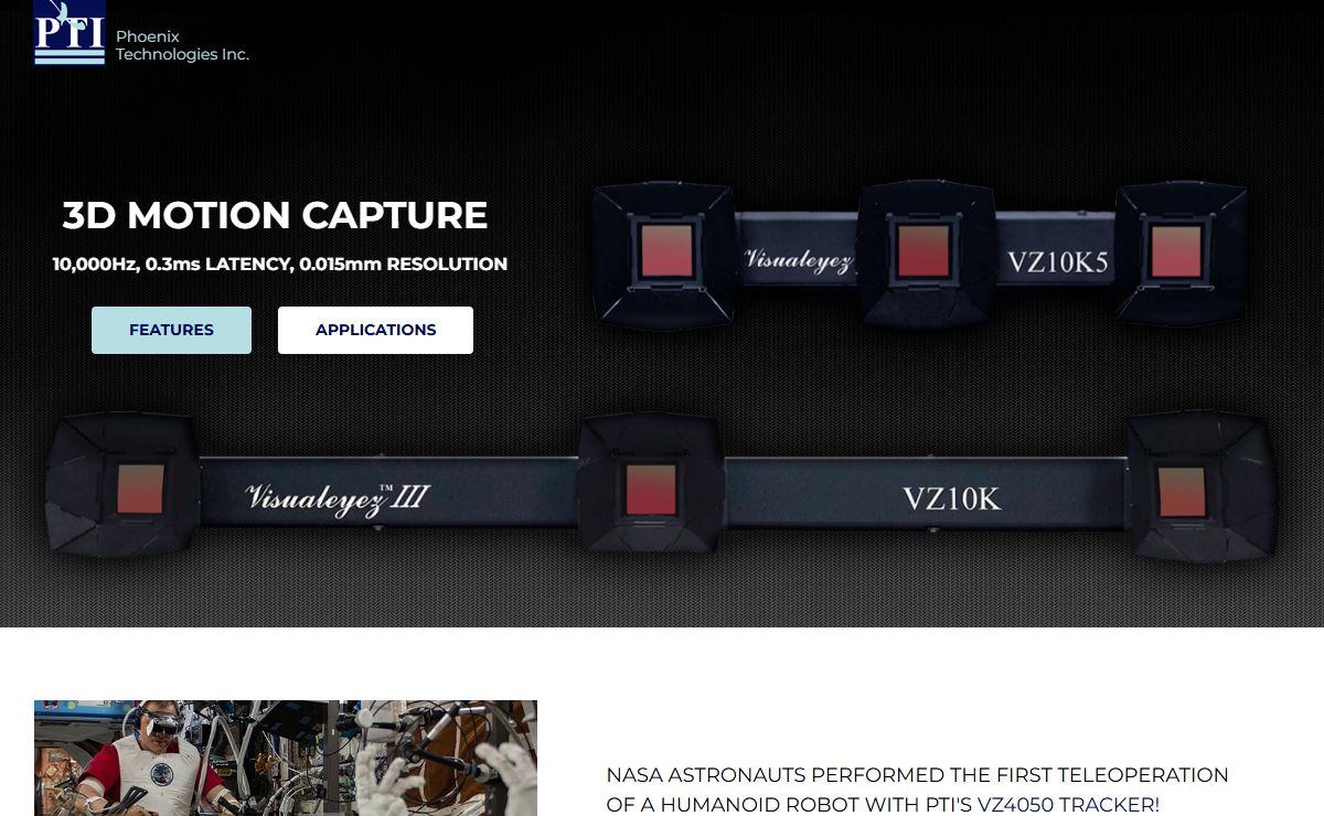 PTI Phoenix Technologies 3D Motion Capture Systems