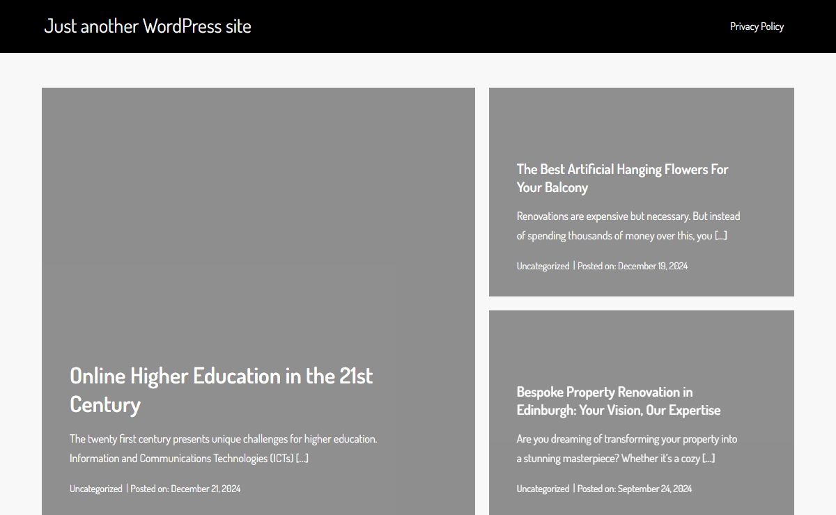 Just another WordPress site