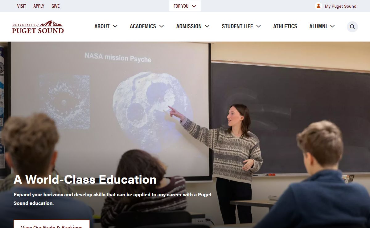 University of Puget Sound Home Page | University of Puget Sound