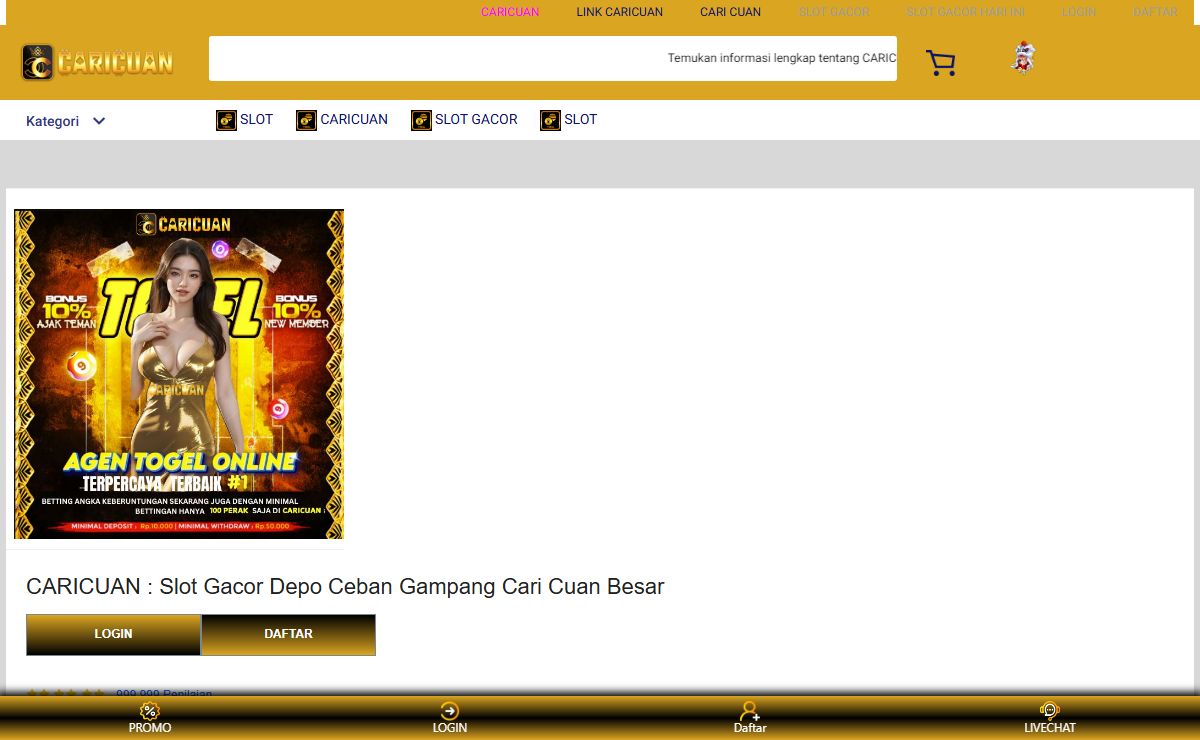 CARICUAN : Slot Gacor Depo Ceban Gampang Cari Cuan Besar