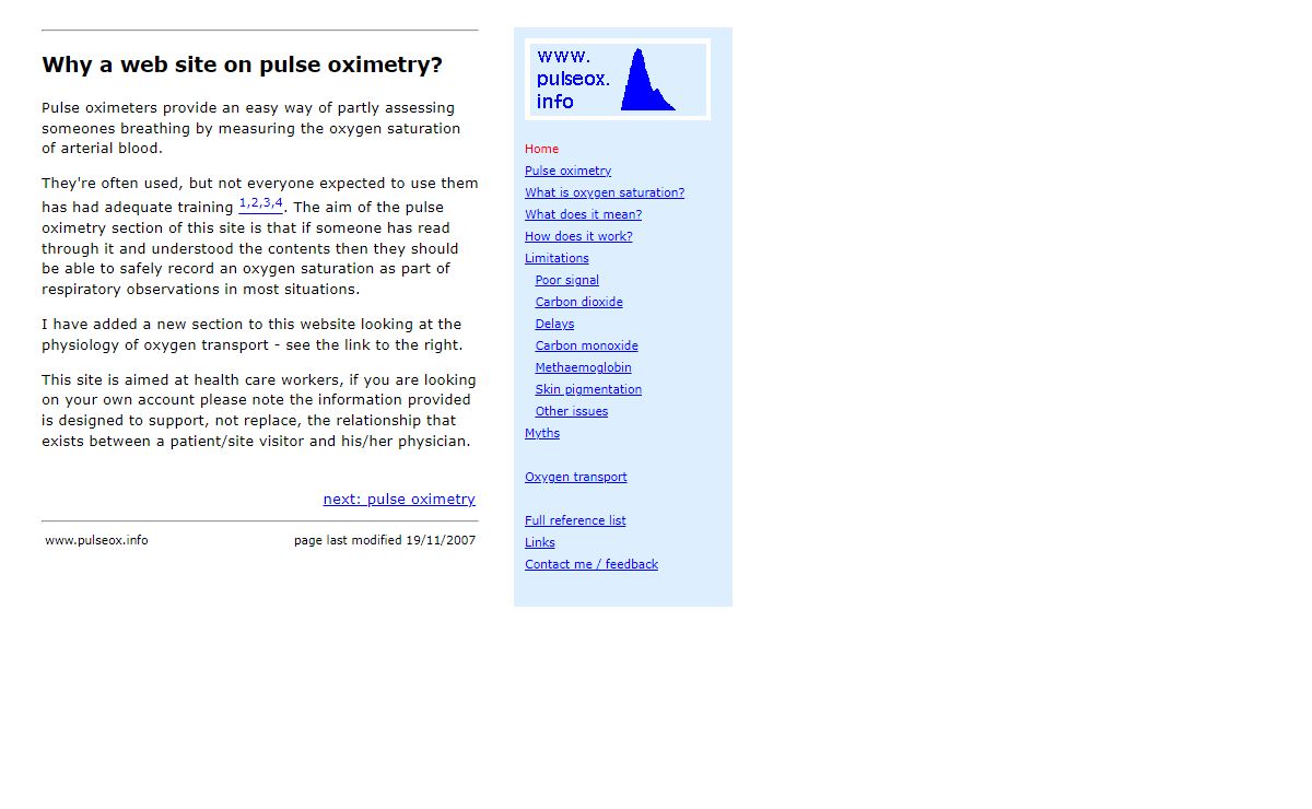 Introduction to pulse oximetry
