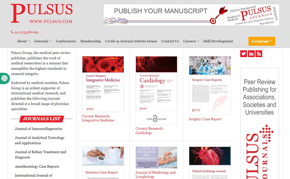 Pulsus Group | Medical Research Journals | Open Access Journals