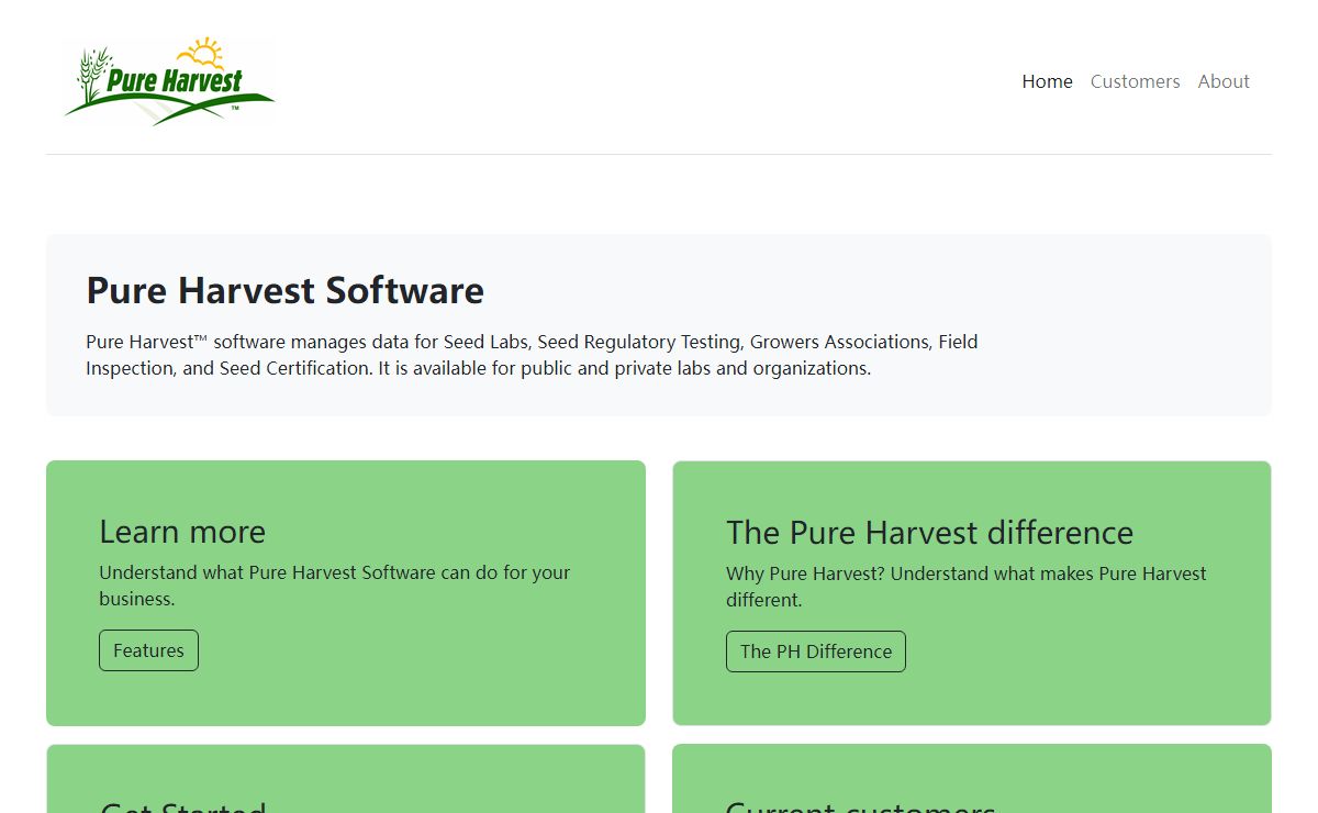 Pure Harvest Software - Pure Harvest Software &#8482;