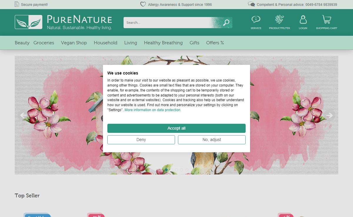 Eco-friendly Products for the Home Online-Shop - PureNature