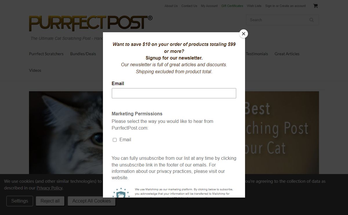 Purrfect Post Sisal Cat Scratching Posts - Veterinarian Designed