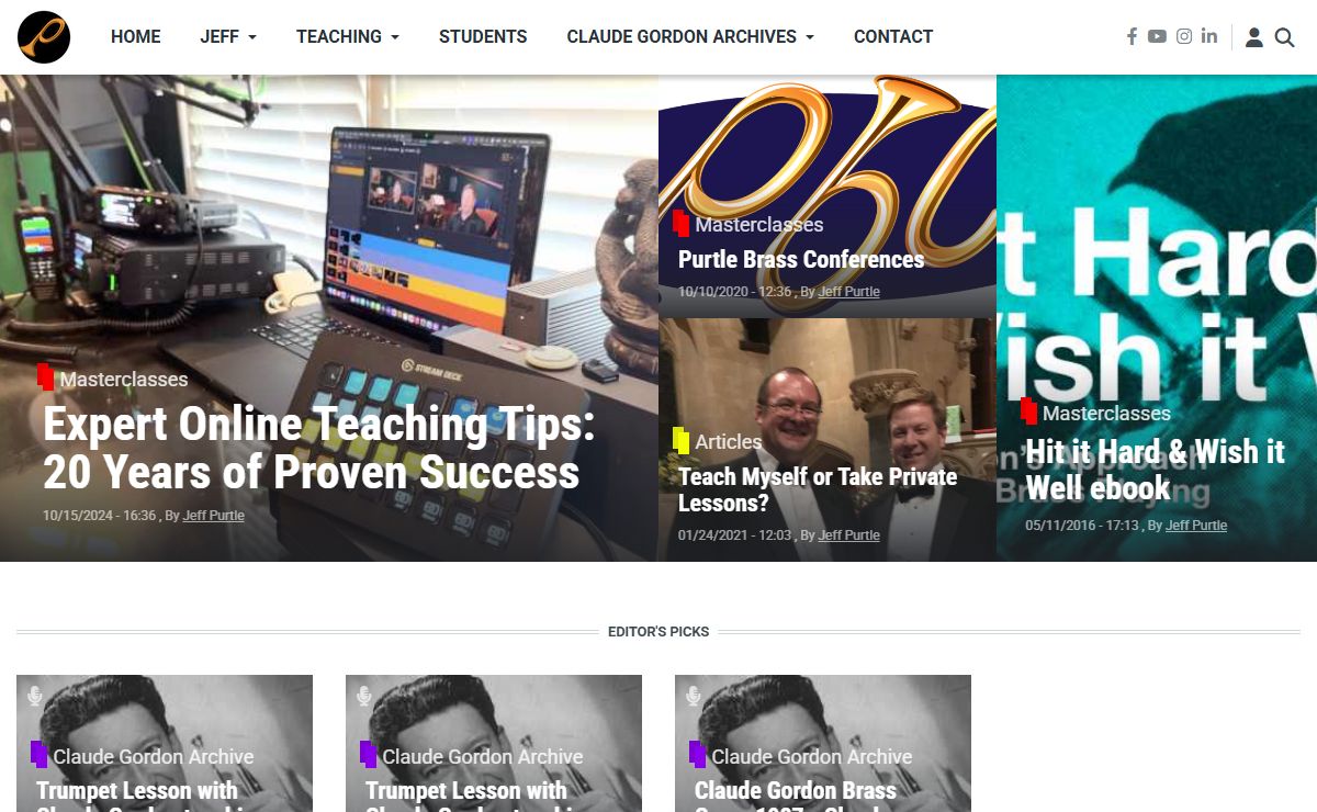Jeff Purtle: Trumpet Lessons & Masterclasses | SC & Online