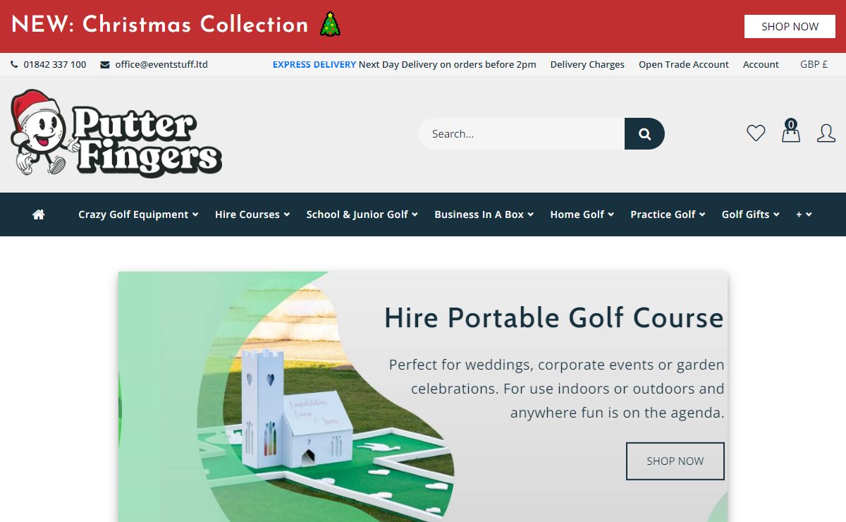 Portable Mini Golf - Crazy Golf Hire | PutterFingers – Putterfingers.com