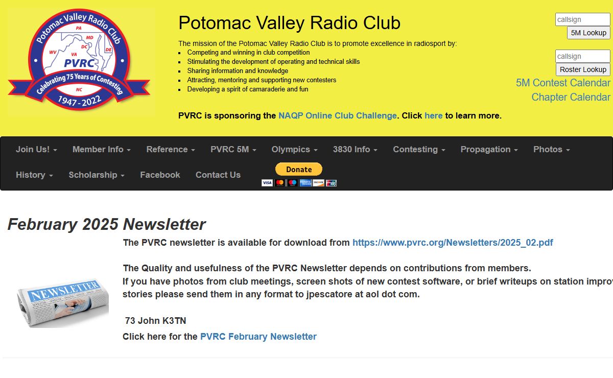 PVRC Potomac Valley Radio Club