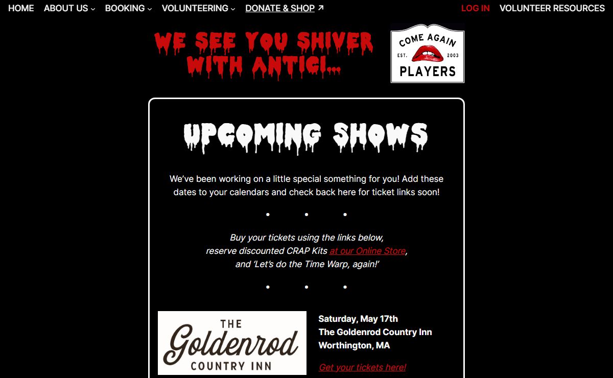 Home Landing Page / Come See Us - Pioneer Valley Shadowcasting Arts, Inc.