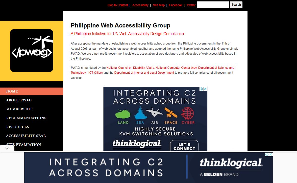 Philippine Web Accessibility Group – This is the official website of Philippine Web Accessibility Group