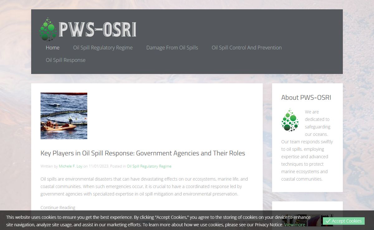 PWS-OSRI ► Empowering Communities to Fight Oil Spills