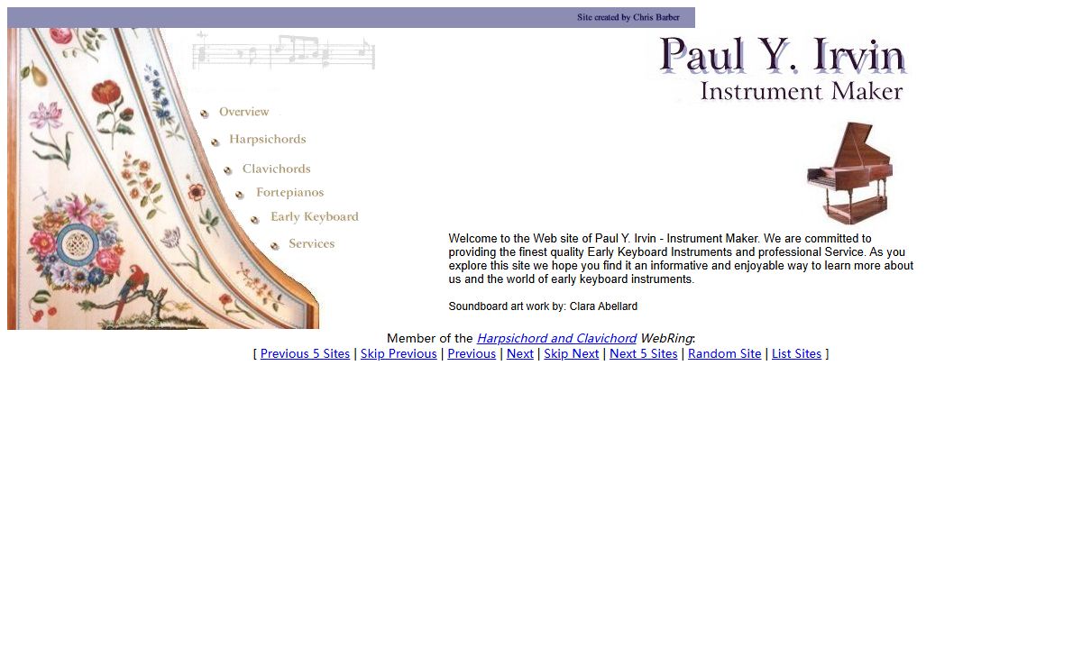 Paul Y Irvin Instrument Maker