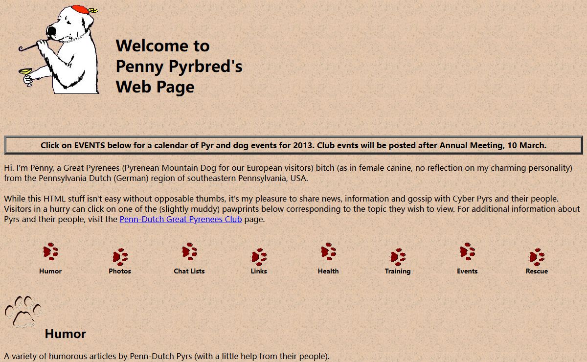 Penny Pyrbred's Web Page