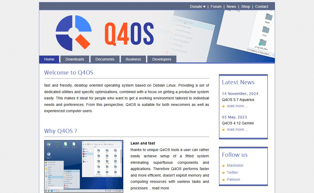 Q4OS - desktop operating system